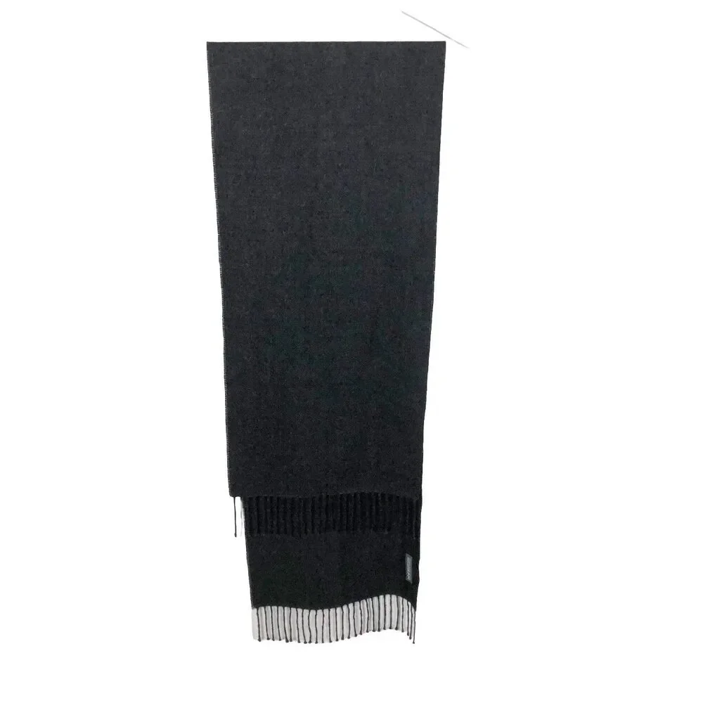 Anntarah Handmade Baby Alpaca Made In Peru Dark Gray Heather 12.5” X 70”  $249